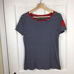Lauren Ralph Lauren Striped Nautical Tee Short Sleeve